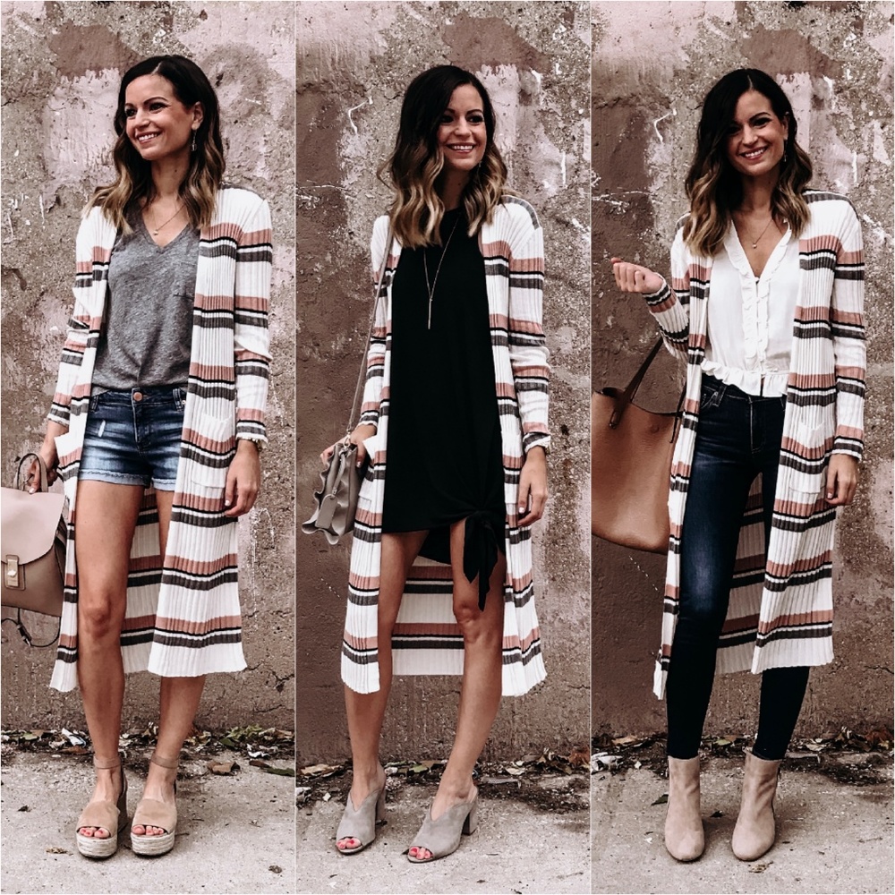 BP Long Stripe Cardigan